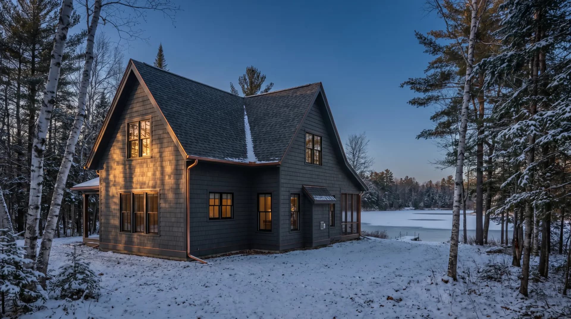 Residential home in Minnesota with freshly installed roofing — Silver Loon Roofing project